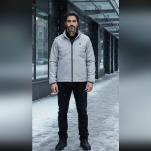 Men's Stylish White Windbreaker